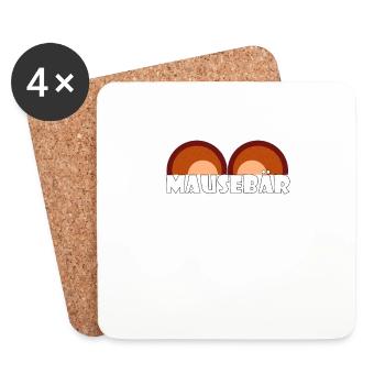 Kosename Mausebär Geschenkidee - Untersetzer (4er-Set) - Weiß - Vorne