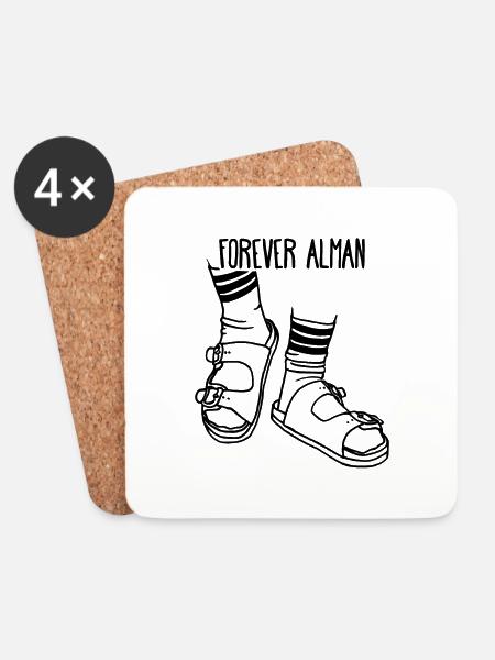 Alman cooles Geschenk für Deutsche - Untersetzer (4er-Set) - Weiß