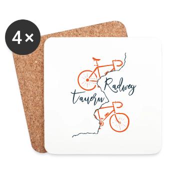 Tauern-Radweg - Untersetzer (4er-Set) - Weiß - Vorne