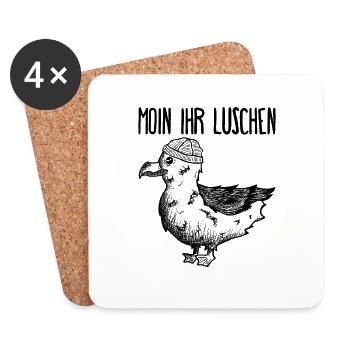 Möwe Moin - Untersetzer (4er-Set) - Weiß - Vorne