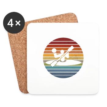 Canoe polo canoe polo canoeing gift - Coasters (set of 4) - white - Front