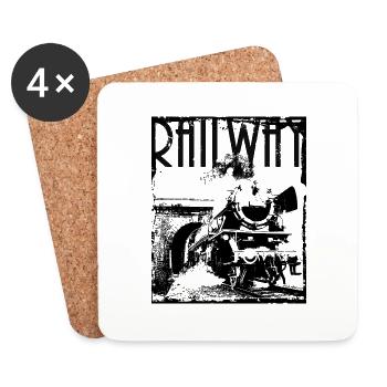 Railway - Coasters (set of 4) - white - Front