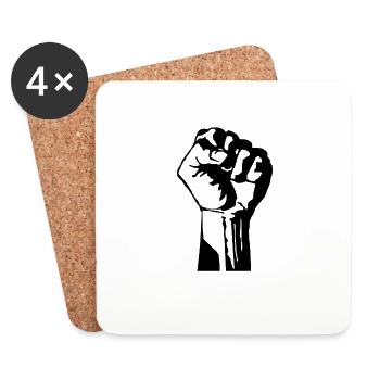 Faust Black Power Black Lives Matter Antifa - Coasters (set of 4) - white - Front