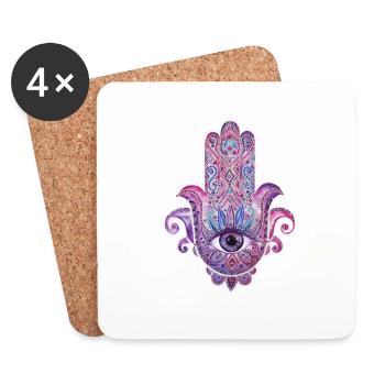 Hamsa - Untersetzer (4er-Set) - Weiß - Vorne