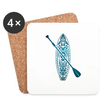 SUP Stand Up Paddle Hawaii - Coasters (set of 4) - white - Front
