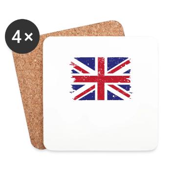 Union Jack Vintage - Untersetzer (4er-Set) - Weiß - Vorne