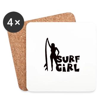 Surf surfing - Coasters (set of 4) - white - Front