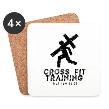 Sport Fitness & Chemises chrétiennes - Dessous de verre (lot de 4) - blanc - Devant