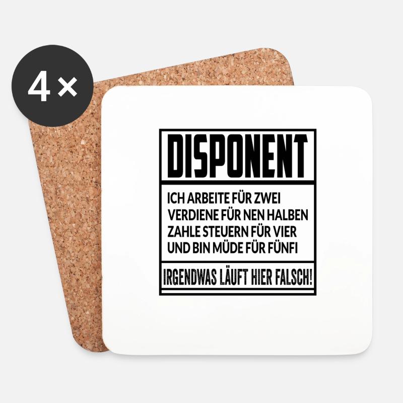 Disponent - Untersetzer (4er-Set) - Weiß