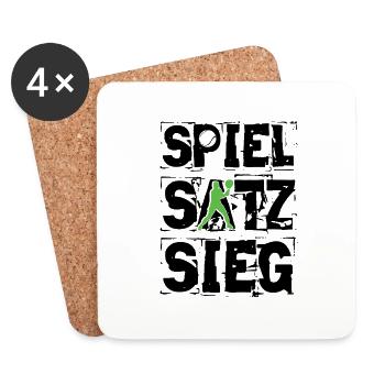 Tennis - Untersetzer (4er-Set) - Weiß - Vorne