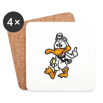 Enten Doktor Cartoon Comic Humor - Untersetzer (4er-Set) - Weiß - Vorne