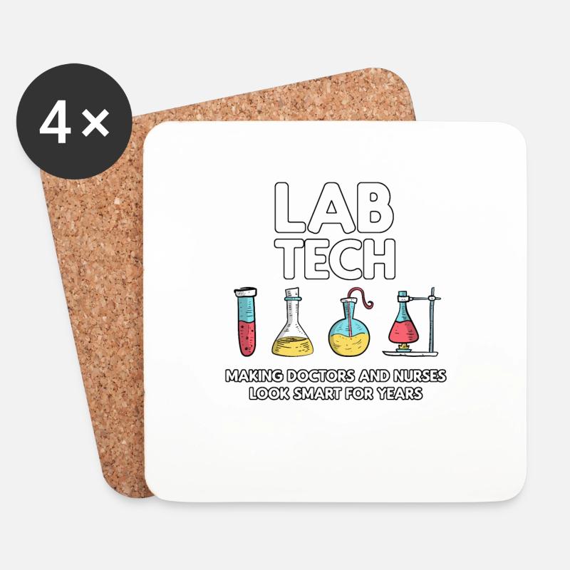 Lab Tech Labor Laborant - Untersetzer (4er-Set) - Weiß