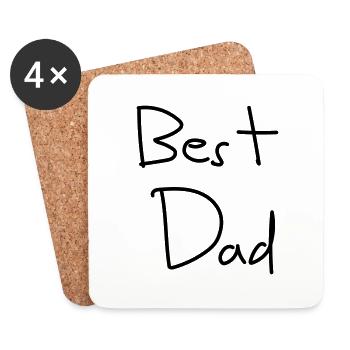 Best dad - Coasters (set of 4) - white - Front