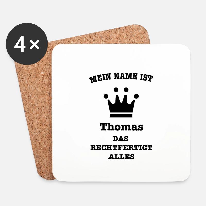 THOMAS - Untersetzer (4er-Set) - Weiß