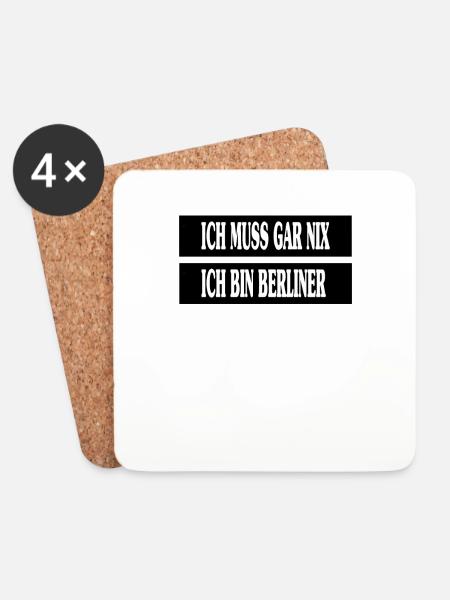 Berliner Deutschland Hauptstadt - Untersetzer (4er-Set) - Weiß