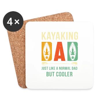 Dad Kayak Shirt - Kayak Lover Gifts - Kayaking Shi - Coasters (set of 4) - white - Front