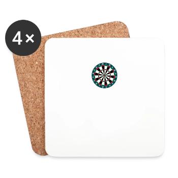 dart board for darts players - Coasters (set of 4) - white - Front