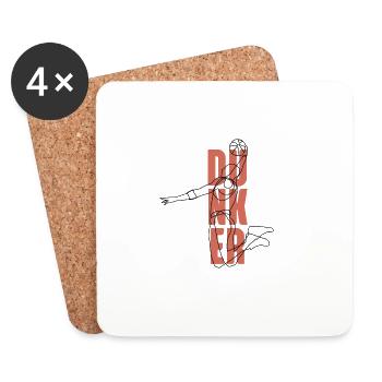 Basketball basketball player ball gift - Coasters (set of 4) - white - Front