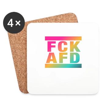 Liberté Égalité FCK AFD Shirt - Untersetzer (4er-Set) - Weiß - Vorne