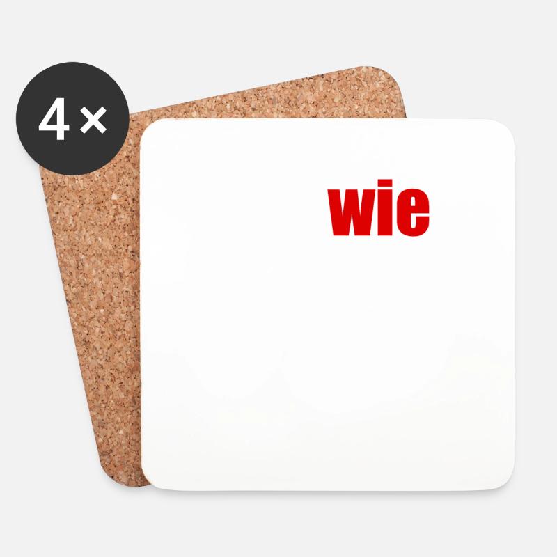 lustiger Spruch Witziges Geschenk Büro Bürohumor - Untersetzer (4er-Set) - Weiß