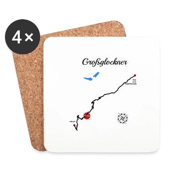 Großglockner Serpentine Pass in der Österreich Ra - Untersetzer (4er-Set) - Weiß - Vorne