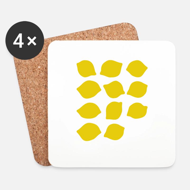 lemons Zitronen - Untersetzer (4er-Set) - Weiß