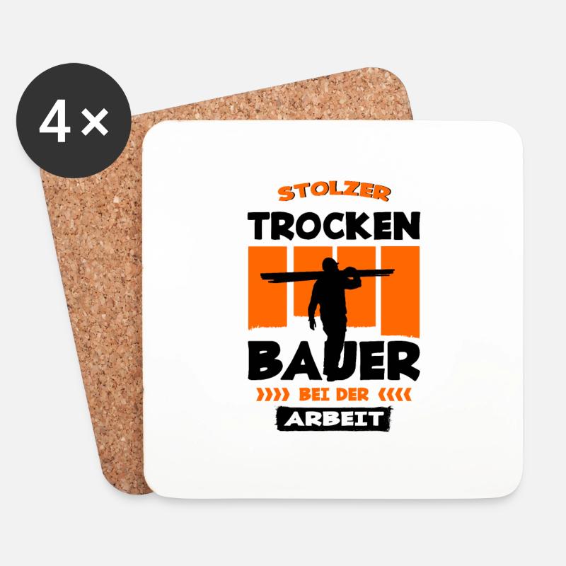 Stolzer Trockenbauer Trockenbau - Untersetzer (4er-Set) - Weiß