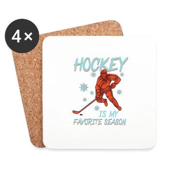 Hockey - My Favorite Season - Skate Rink - Untersetzer (4er-Set) - Weiß - Vorne