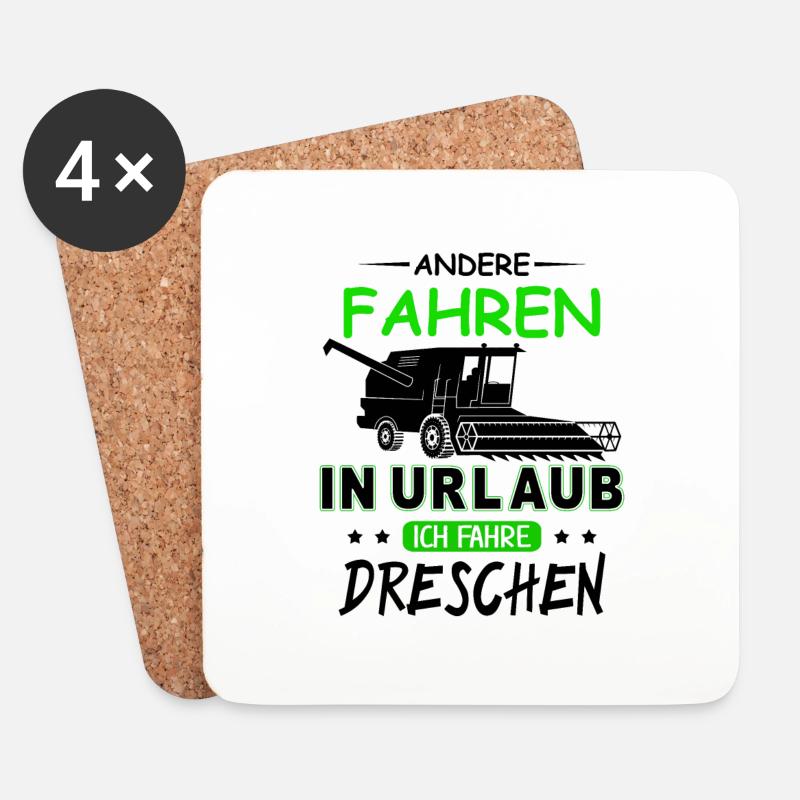 Landwirt Traktor Landwirtschaft Bauer - Untersetzer (4er-Set) - Weiß