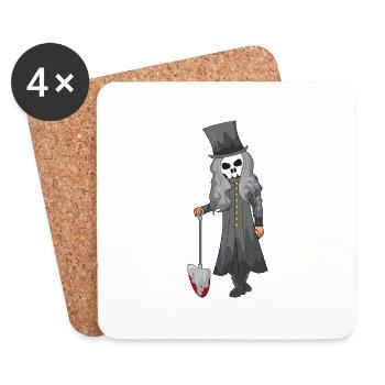 Gravedigger Undertaker Undertaker Grave Shirt - Coasters (set of 4) - white - Front