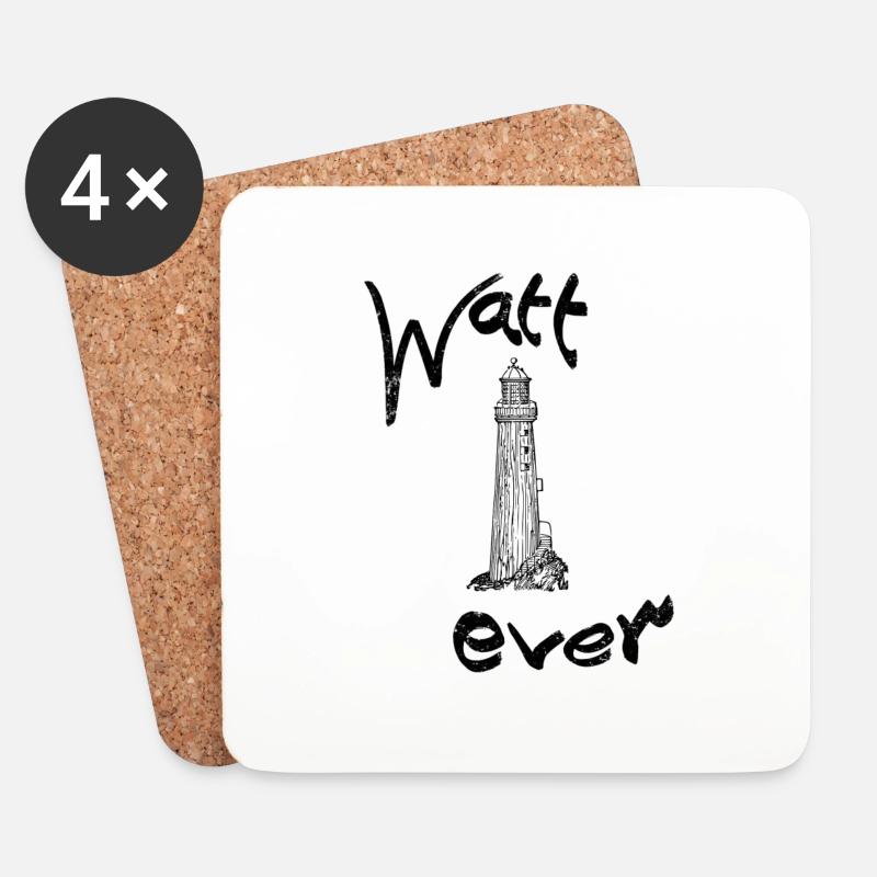 Watt Ever - Untersetzer (4er-Set) - Weiß