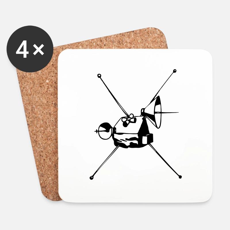 Small satellite - Coasters (set of 4) - white