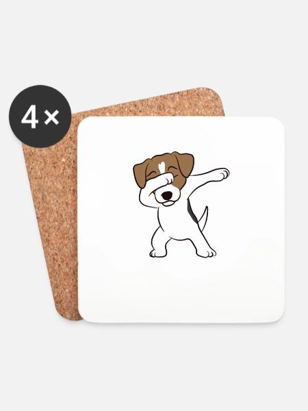 Dabbing Jack Russell Terrier Dabbing Jack Russell - Untersetzer (4er-Set) - Weiß