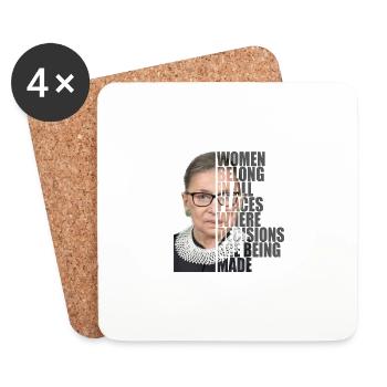 Ruth Bader Ginsburg RBG Design for an RBG Fan - Coasters (set of 4) - white - Front
