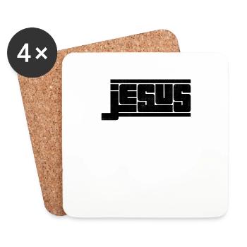 Jésus et la foi chrétienne - Dessous de verre (lot de 4) - blanc - Devant