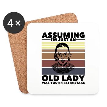 R.B.G. Ruth Bader Ginsburg RBG - Untersetzer (4er-Set) - Weiß - Vorne
