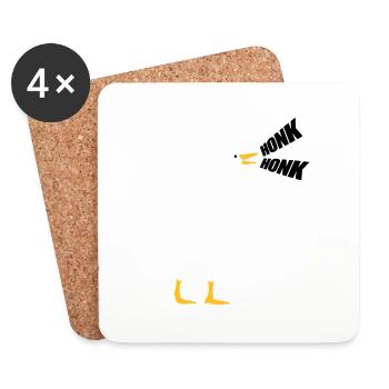 Honk Honk Gans - Untersetzer (4er-Set) - Weiß - Vorne