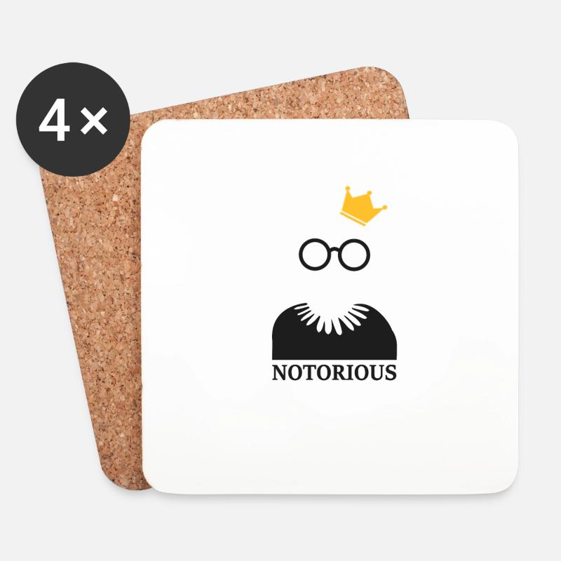 Ruth Bader Ginsberg Notorious RBG Geschenk dissent - Untersetzer (4er-Set) - Weiß