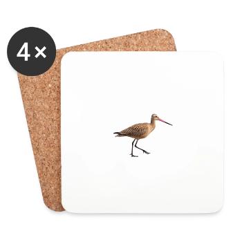 Bird tropical bird duck goose ornithologist - Coasters (set of 4) - white - Front