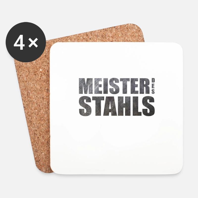 Stahl Schweißer Schlosser Metallbauer Geschenkidee - Untersetzer (4er-Set) - Weiß