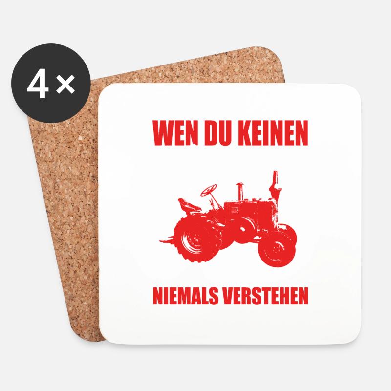 Steyr Oldtimer Traktoren wenn du keinen Besitzt - Untersetzer (4er-Set) - Weiß