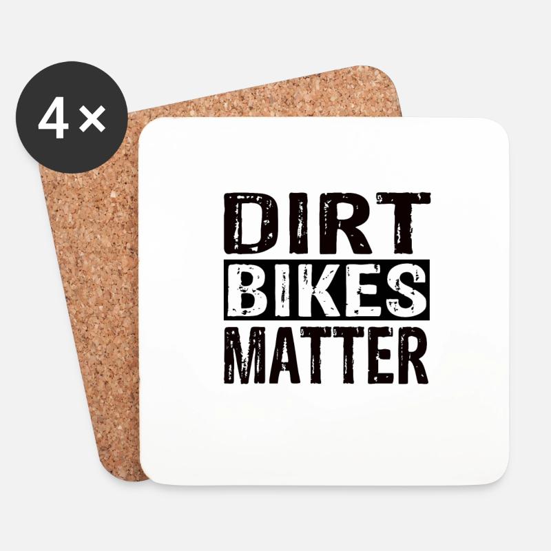 Dirt Bikes Matter - Untersetzer (4er-Set) - Weiß