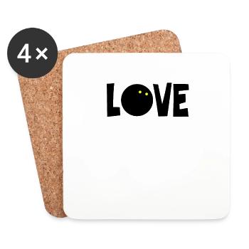 Squash Love Squash Player Squasher Squash - Coasters (set of 4) - white - Front