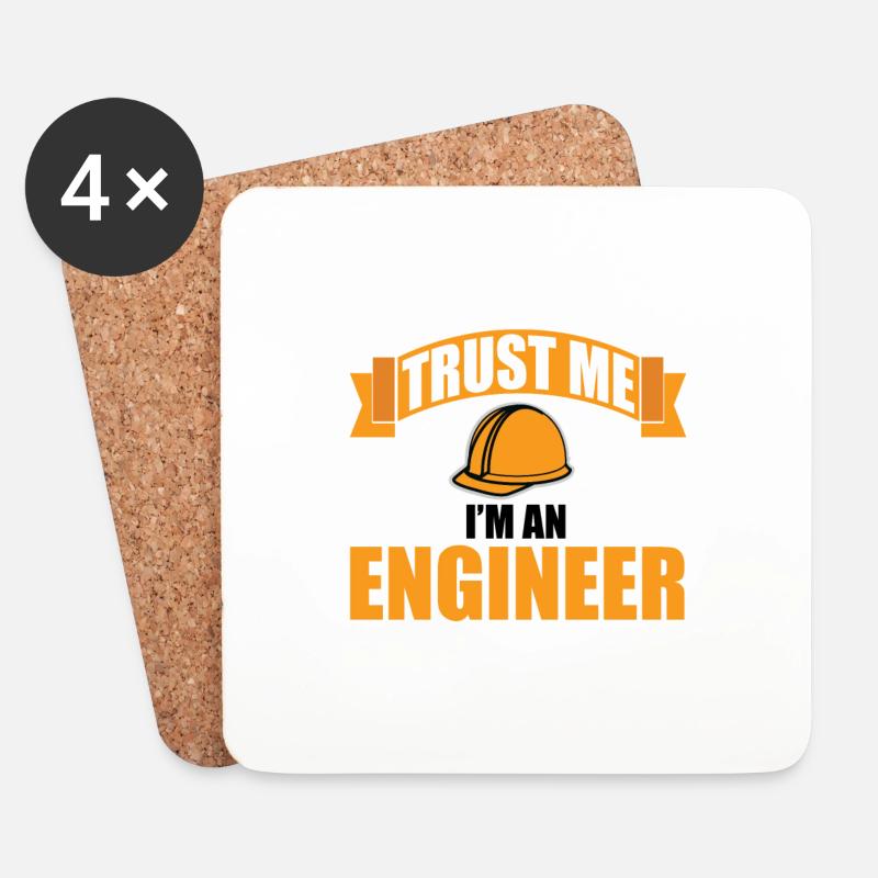 Trust Me I'm An Engineer - Kühle Gabe der Technik - Untersetzer (4er-Set) - Weiß