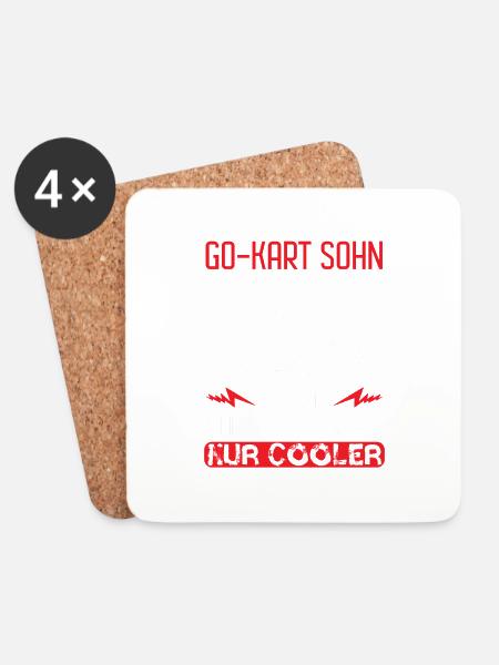 Go Kart Sohn Wie Ein Normaler Sohn Nur Cooler - Untersetzer (4er-Set) - Weiß
