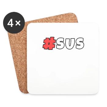 #sus Humour - Dessous de verre (lot de 4) - blanc - Devant