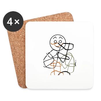 Abstract art - Coasters (set of 4) - white - Front