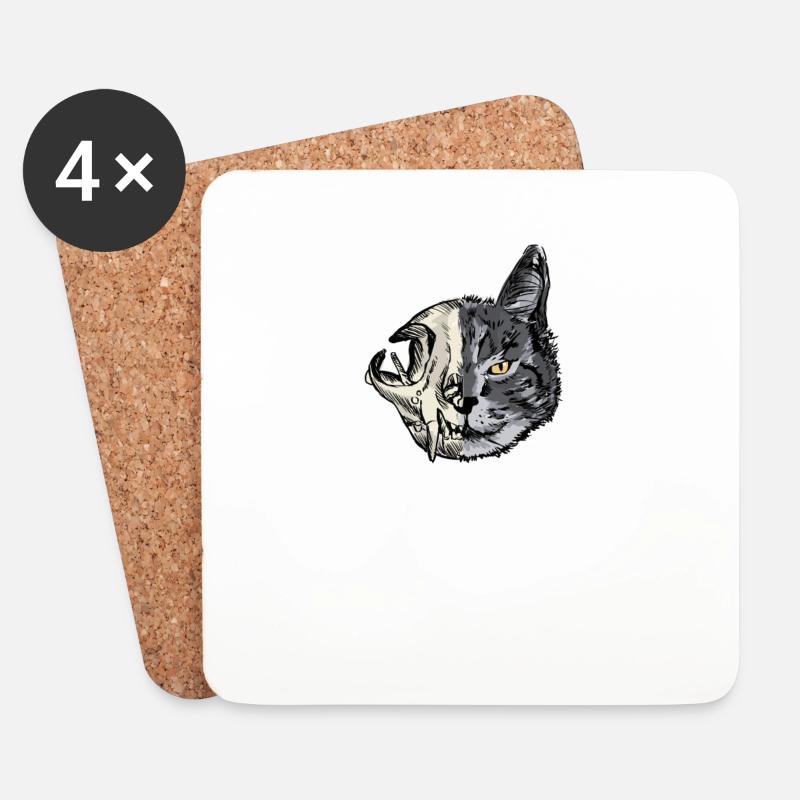 Schrödingers Katze Physik Schrödinger's Cat Geeks - Untersetzer (4er-Set) - Weiß