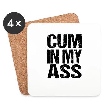 Sexe Proverbe Anal Porno Échangistes - Dessous de verre (lot de 4) - blanc - Devant