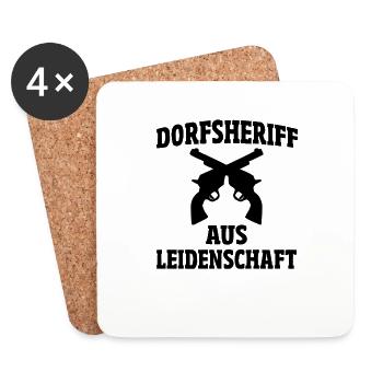Polizist lustige Polizei Geschenk - Untersetzer (4er-Set) - Weiß - Vorne